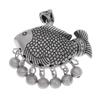 Peixe auspicioso borla de prata esterlina estilo retrô estilo étnico corrente para suéter colar longo moda tendência personalizado artístico