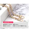 Cadena de aluminio para bolsos de mujer, accesorios de cadena, cadena de metal de repuesto, cadena de bolso pulida de cuatro lados, accesorios para correa de hombro de bolso cruzado
