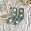 Calcetines hasta la pantorrilla para Otoño e Invierno, Lindos Calcetines para Casa y Dormir para Mujer, Estilo Terciopelo de Visón Nube, Engrosados, Cálidos, Calcetines de Piso de Felpa