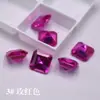 Pedra Gema Quadrada Multifacetada Rosa-Vermelha 3# Pedra Solta 3# Gema Cabochão de Corindo Rosa-Vermelho Atacado Acessórios para Joias