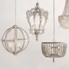 Candelabro de Talla en Madera Estilo Country Americano, Sala de Estar, Comedor, Dormitorio, Tienda de Ropa, Villa Estilo Francés, Madera Maciza, Estilo Vintage