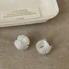 Pendientes Metálicos Redondos de Malla con Purpurina Fina de Doble Cara para Mujer, Pendientes Elegantes, de Moda y Versátiles