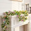 Huevo de Pascua de Ratán de Amazon Decoración de Pascua Corona de Hierba Acuática Artificial Planta Verde Enredadera Vid de Eucalipto Artificial