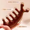 Peine de Masaje de Sándalo Tallado Personalizado Cabeza de Delfín Peine para Meridianos Peine de Dientes Anchos Artefacto Multifuncional de Terapia Capilar Peine de Madera