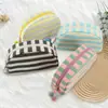 Nueva Bolsa de Maquillaje Rayada con Conchas Organizador Portátil de Artículos de Tocador Bolsa Pequeña de Lavado para Viaje Bolsa de Gran Capacidad