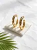 Pendientes Minimalistas de Textura Martillada Estilo Coreano para Mujer, Nuevo Diseño de Moda, Sensación de Alta Gama, Estilo Sencillo y Genial, Pendientes de Exportación