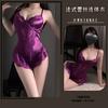 Body Sexy de Lencería Estilo Francés Moldeador de Cintura Encaje Empalmado Espalda Descubierta Botón Oculto Body para Mujer 9482