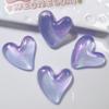 Accesorios de plástico para manualidades carcasa de teléfono móvil accesorios para el cabello diy accesorios de pegamento de crema al por mayor clip de hebilla de zapato accesorios Corazón de melocotón torcido Aurora