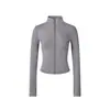 Chamarra de yoga para ir al trabajo, conjunto de yoga para mujer con cuello alto, chamarra con cierre y ajuste en la cintura, pantalones de yoga elásticos de cintura alta para mujer en el gimnasio