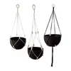 Cesta de flores transfronteiriça rede de saco tecelagem manual fabricante atacado Decoração de jardim boêmia cesta de planta suspensa rede de saco