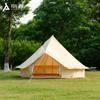 Tienda yurt de camping para exteriores de 4 m, dosel de campana de algodón, pirámide india, prevención de tormentas