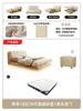 Tecnologia de Cama de Profiterole Cama de Suspensão de Veludo com Luz Cama de Casal Moderna Simples Cama de Tecido Cama de Casal com Armazenamento