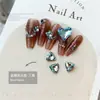 Accesorios de joyería: Rhinestones Gruesos Cuadrados con Forma de Corazón Irregular, Cristal Azul Lago Brillante con Forma de Hacha y Punta Inferior, Estrella de Diamante Elfo Azul