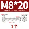 Parafusos Autoatarraxantes de Aço Inoxidável 304 com Fenda Cruzada, Parafusos para Madeira com Cabeça Sextavada Externa, Parafusos Pequenos com Cabeça M3M4M5M6M8