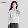 Fábrica de Roupas Infantis Xiaofite Camiseta de Manga Longa Nova de Outono para Crianças Maiores Camada Base Superior Roupa Infantil