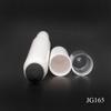 Tubo de plástico blanco para lápiz de cejas con cepillo material de embalaje cosmético redondo giratorio vermicelli tubo vacío suministro