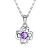 Collar de flor de la suerte de cuatro hojas de estilo coreano, diseño de nicho, cadena de clavícula de moda, colgante de celebración de Internet.