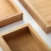 Bandeja de Frutas de Bambú y Madera para Sala de Estar, Bandeja de Té, Nueva Bandeja de Bambú Estilo Japonés, Bandeja Rectangular de Madera para Juego de Té Casero