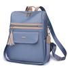 Mochila feminina casual transfronteiriça nova anti-roubo moda borla grande capacidade dupla utilização mochila de viagem mochila escolar para estudante