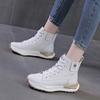 Zapatillas Blancas para Mujer Otoño e Invierno 2026 Nuevo Estilo Coreano Versátiles de Caña Alta Forradas de Lana Zapatos de Mujer Zapatos Gruesos para Estudiantes para Mujer