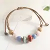 Pulseira Cerâmica Dezhou Cenário Étnico Retrô Pulseira de Contas para Casal Nicho Luxo Leve Pulseira Tecida à Mão Pronta para Venda