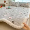 Colchón de terciopelo de leche para Otoño e Invierno Cubierta de cama Manta gruesa de invierno para dormitorio de casa Colcha Sábana para cama de dormitorio de estudiante Manta de cama