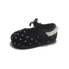 Zapatos de Princesa de Lunares para Niñas Colección Otoño 2026 Suela Suave Zapatos para Caminar de Bebé Estilo Coreano Lindos Zapatos Pequeños de Piel para Niños Pequeños
