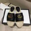 Zapatillas de Pescador de Paja G Home Estilo Nuevo 2025 de Una Tira Tejidas con Suela Gruesa para Playa para Mujer Zapatos Perezosos sin Cordones
