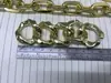 Acessórios de ferragem para malas corrente decorativa fivela de metal liga de zinco fundição sob pressão bolsa feminina alça de ombro corrente irregular decorativa