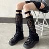 Lolita Explosions Calcetines Tobilleros de Spice Girls Piernas con Protección Solar Adelgazantes Estilo Occidental Tirante Encaje Distintivo