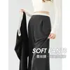 Calça de maternidade para outono, estilo fino para uso ao ar livre, novo modelo 2026, cós elástico color block, calça casual de perna reta para primavera e outono