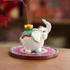 Portaincienso Auspicioso Atractor de Riqueza del Fabricante, Base Quemador de Incienso para Ceremonia del Té, Soporte de Incienso Decorativo Pequeño para el Hogar Interior, Adorno Creativo para el Té