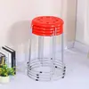 Taburete Redondo para el Hogar, Taburete de Plástico Reforzado, Taburete de Plástico Engrosado para Adultos, Mesa de Comedor, Oficina Comercial, Taburete de Puesto, Simple y Moderno