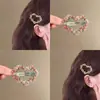 Atmósfera primavera y verano 2025 pinza para el pelo de amor rosa dulce flequillo lateral pinza lateral súper hada bordado horquilla de flor accesorios para el cabello