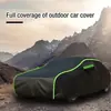 Diseñada Especialmente para Cruce de Fronteras Vinilo Impermeable y Protector Solar 210t Cubierta para Coche, Cubierta Negra para Coche, Cubierta Impermeable para Coche