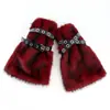 Cubrepiernas Cálido de Otoño e Invierno Tubo Medio Largo Felpa Subcultura Cinturón Cadena Larga de Cintura Estilo Spice Girls Accesorios Estilo Punk