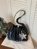 Bolso Único con Colgante de Estrella para Mujer, Bolso Cruzado Elegante de Verano Nuevo, Bolso Cubo de Gran Capacidad para el Trayecto Diario