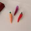 Divertidos Pasadores para el Cabello de Verduras Simuladas: Lindos Pasadores de Zanahoria, Pinzas para Flequillo Lateral y Accesorios para el Cabello