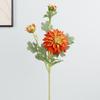Siente Dalia de 3 Cabezas Adornos de Boda Interior Arreglo Floral Decorativo Dalia Hidratante Flor Artificial Venta al por Mayor