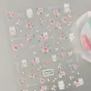 Pegatinas de Uñas de Flores Románticas de Primavera Transfronterizas - Pegatinas de Uñas Florales en Relieve Frescas y Dulces Personalizables, Estilo CA