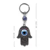 Llavero de Metal Ojos Turcos Azules Fátima Palma Joyería Ojo del Diablo Griego Colgante Decoración Colgante para Bolso