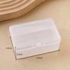 Caja de almacenamiento pequeña caja de plástico transparente caja clasificadora de tarjetas caja de embalaje de muestras caja rectangular abatible para pulgar