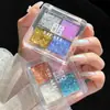 Sombra de Ojos con Purpurina Dikalu de 4 Colores en Crema de Gel Súper Brillante Crystal Maquillaje de Escenario