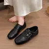 Zapatos Mary Jane Retro de Punta Cuadrada con Hebilla, Zapatos Planos de Cuero para Mujer, Novedad Otoño 2026 Versión Coreana Zapatos Estilo Universitario