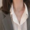 Coreano Estilo frio simples elegante Double-Ring Design Internet Popular Moda Colar Mulheres Clavícula Cadeia Casal Colar Namorada