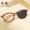 Nuevas Gafas de Lectura de Lente Único Estilo Ojo de Gato Transfronterizas que Cambian de Color con Filtro de Luz Azul para Mujer, Gafas de Lectura de Alta Definición a la Moda para Personas Mayores