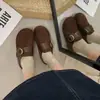Zapatillas de otoño 2026 Radmuller para mujer, hermosas, de cuero, con hebilla, de un solo paso para aumentar altura, de punta cerrada, con suela gruesa