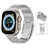 Para apple watch ultra correa de titanio puro S8iwatch8765 correa de aleación de titanio de tres eslabones