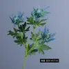 Flores Artificiales con 3 Cabezas de Apio Espinoso, Flores de Plástico para Decoración de Bodas, Decoración del Hogar, Arreglos Florales, Flores y Plantas Falsas