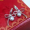 Pendientes de Perla de Agua Dulce Grises Cuadrados tipo Cubo de Azúcar, Luna Morada de Zhuji, Simples y Frescos, para el Trabajo, Pendientes Elegantes al por Mayor